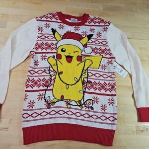 Pokemon Boys' Pikachu Christmas Sweater, Size 18 XXL